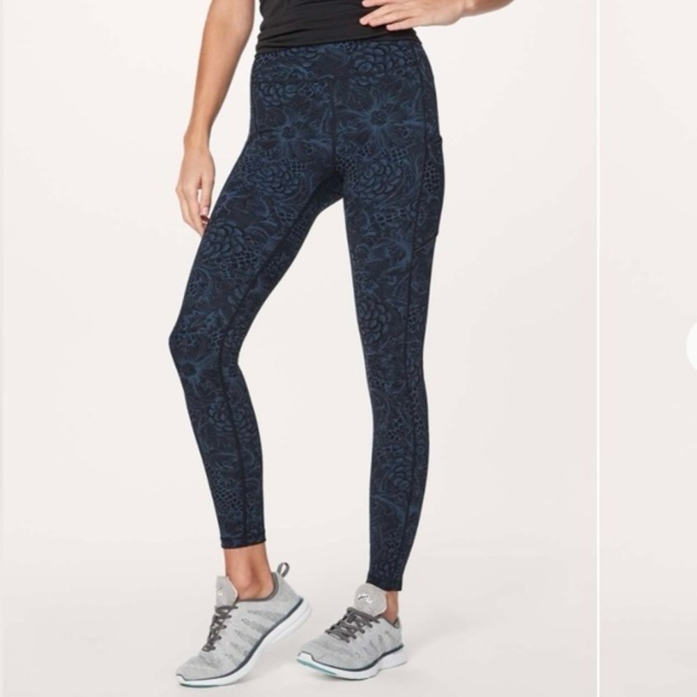 Lululemon Speed Up Tight 28" Nouveau Mach Blue Black 6